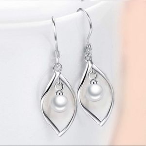 Elegant Simulated Pearl Drop Earrings